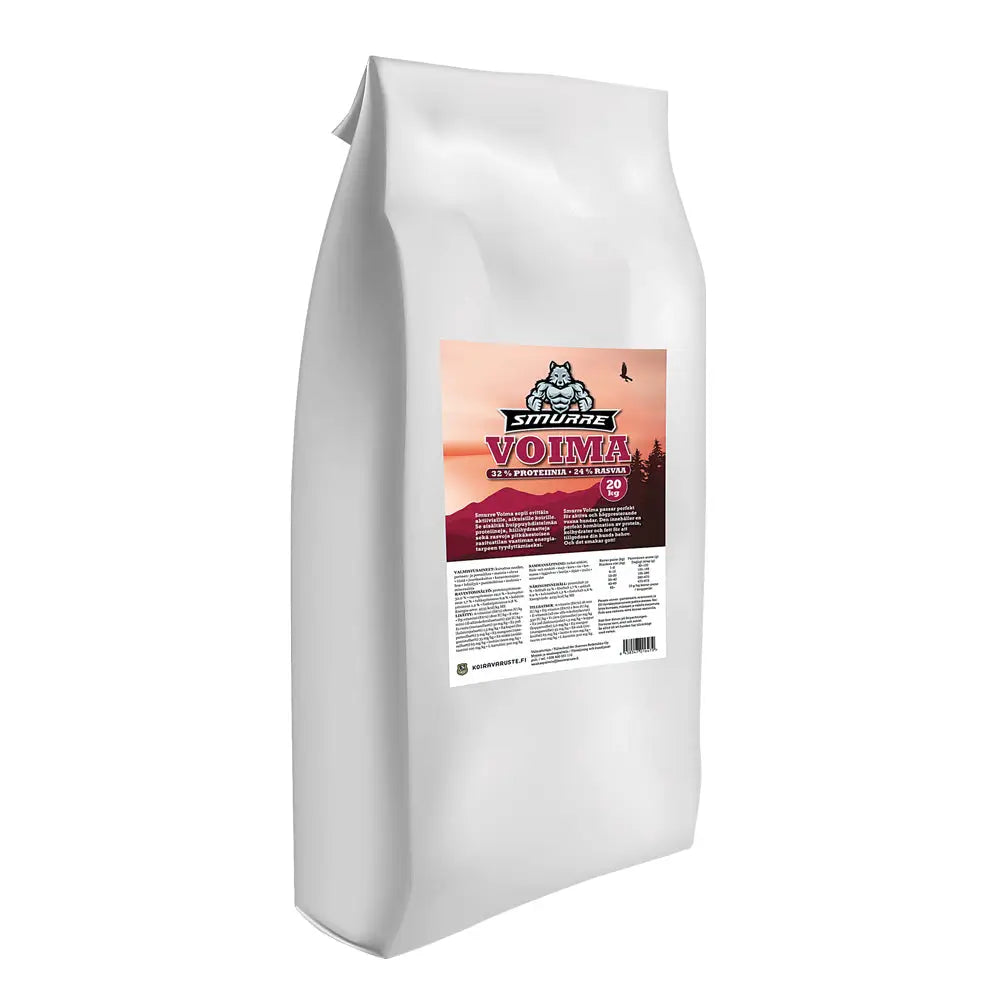 Smurre voima 20 kg - koiran kuivaruoka vehnätön koiran ruoka retkeilyvarusteet verkkokaupasta 62,90 €