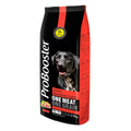Black and red special edition probooster adult sensitive lamb dog food bag with a black labrador image on the front