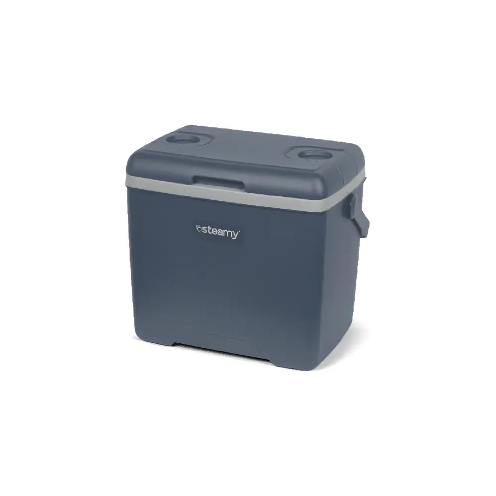 Dark gray steamy cool 28l kylmälaukku with light gray trim and handle designed for efficient cooling