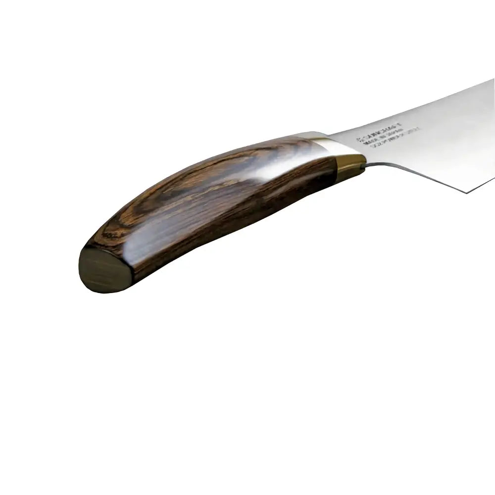 Suncraft Elegancia kokkiveitsi 20 cm, tyylikäs kiillotettu puukahvainen veitsi kiiltävällä ruostumattomalla terällä