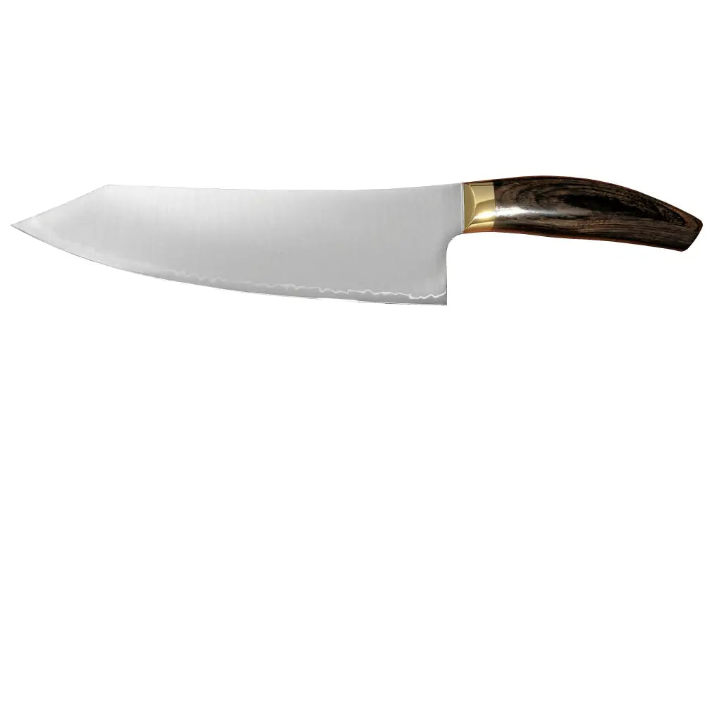 Suncraft elegancia kokkiveitsi 20 cm ruostumattomasta teräksestä tummalla puukahvalla ja kullanvärisellä vahvistuksella