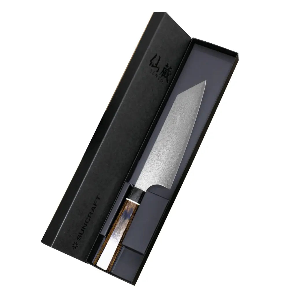 Suncraft senzo damascus black kiritsukeveitsi 16,5 cm - veitset retkeilyvarusteet verkkokaupasta 175 €