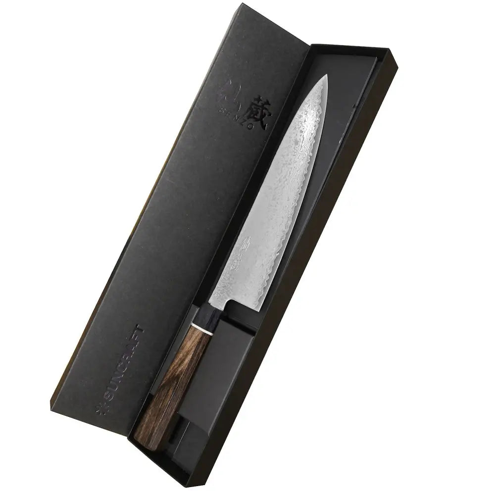 Suncraft senzo damascus black kokkiveitsi 20 cm - veitset retkeilyvarusteet verkkokaupasta 185 €