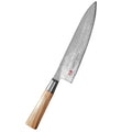 Suncraft senzo damascus twisted octagon kokkiveitsi 20 cm tummalla puukahvalla ja hopeisella tulppaanilla