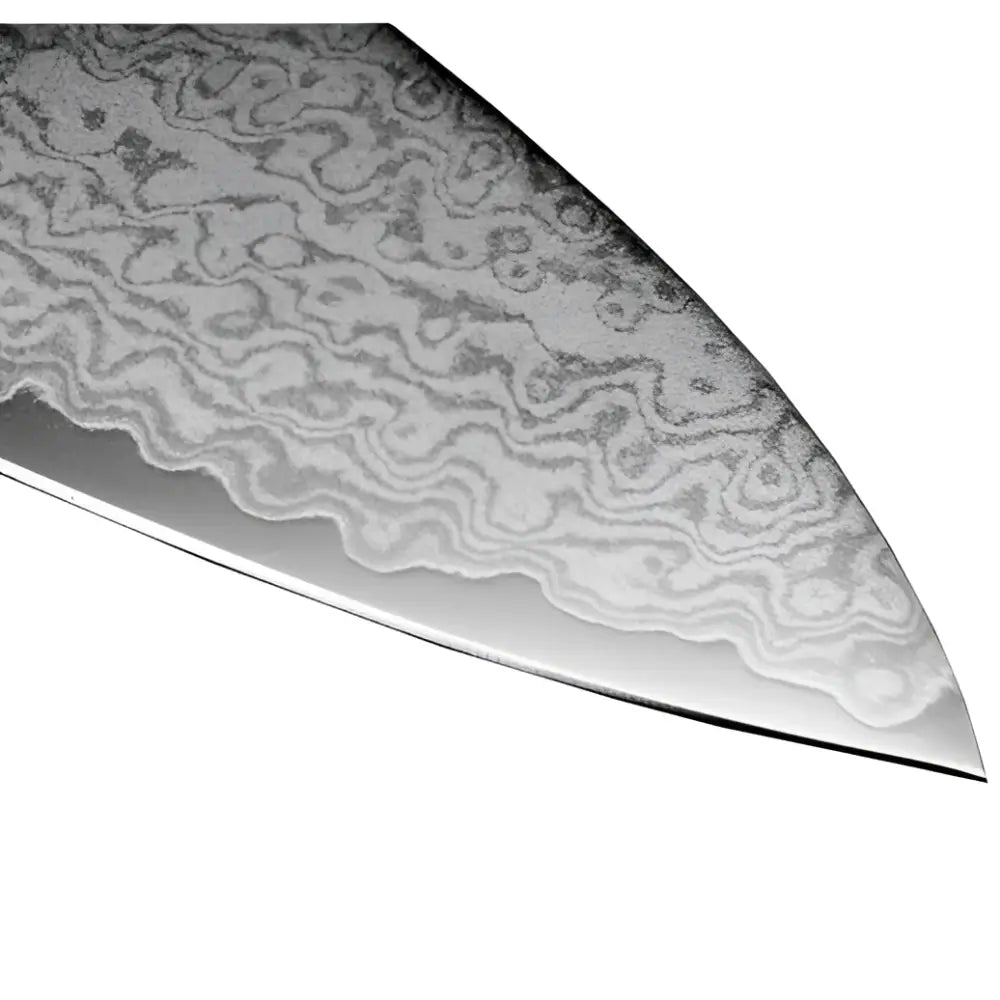 Suncraft senzo damascus twisted octagon kokkiveitsi 20 cm terä damascus teräksellä harmaa hopea kuvioitu