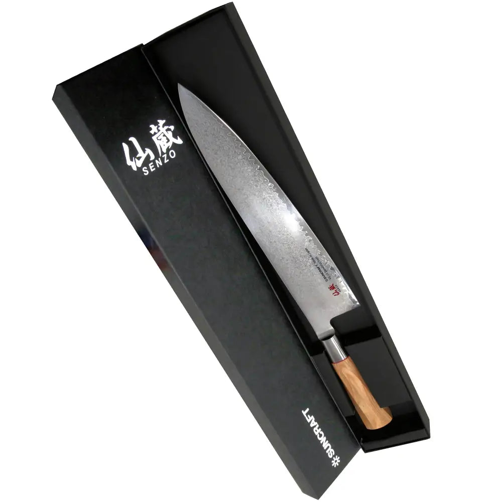 Suncraft senzo damascus twisted octagon kokkiveitsi 24 cm - veitset retkeilyvarusteet verkkokaupasta 230 €
