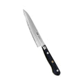 Suncraft Senzo Pro vihannesveitsi 13,5 cm mustalla kahvalla ja aaltoreunaisella japanilaisella terällä