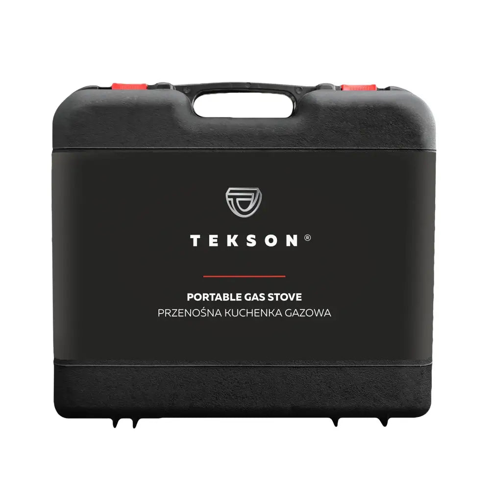 Tekson kannettava kaasuliesi muovikotelolla ja keraamisella polttimella - retkeilyvarusteet verkkokaupasta 28,90 €