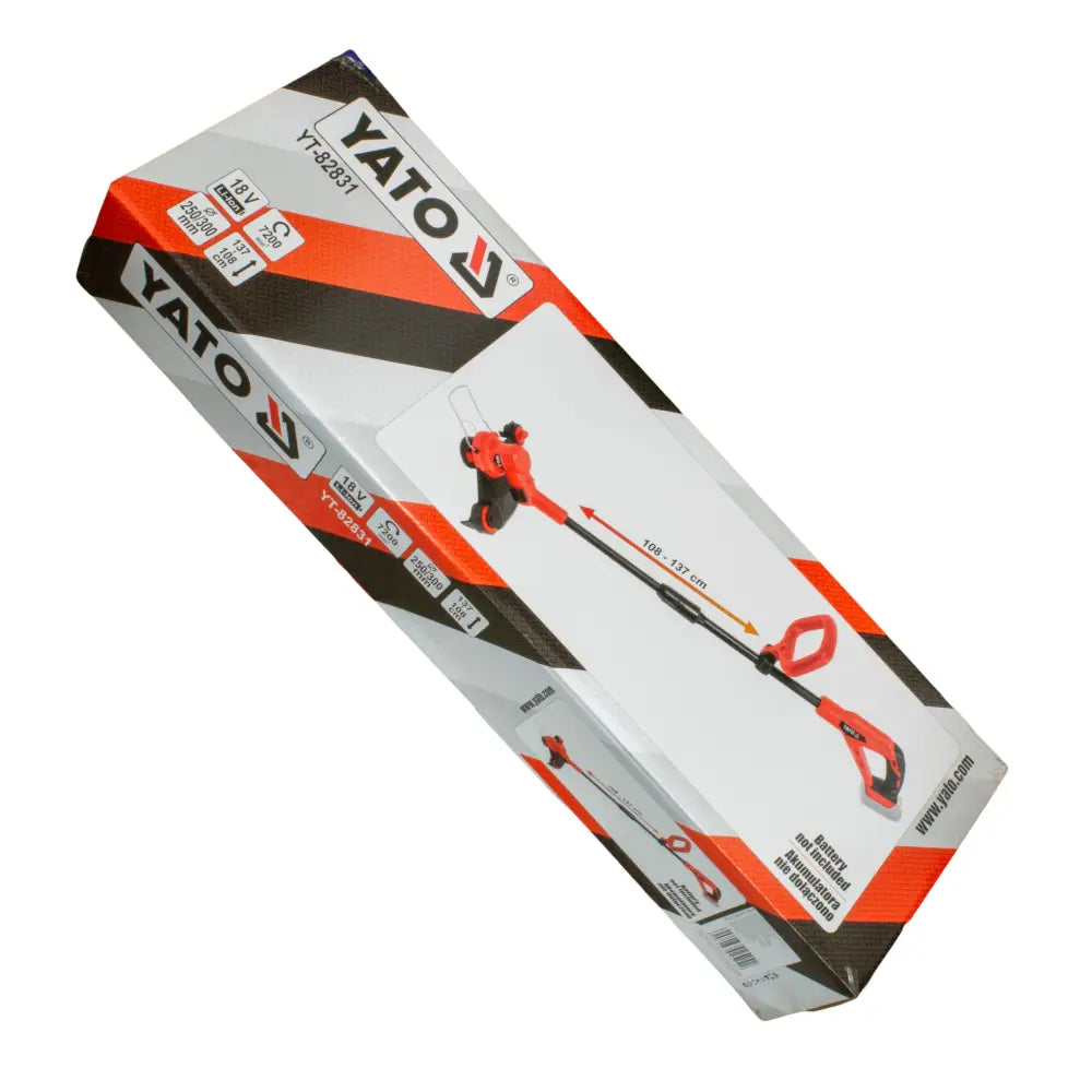 Yato akkutrimmeri 18v 108-137 cm runko - wildpoint retkeilyvarusteet verkkokaupasta 69,95 €