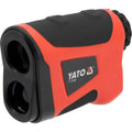Red and black yato yt-731290 laseretäisyysmittari teksturoidulla otteella ja 1000 m kantamalla